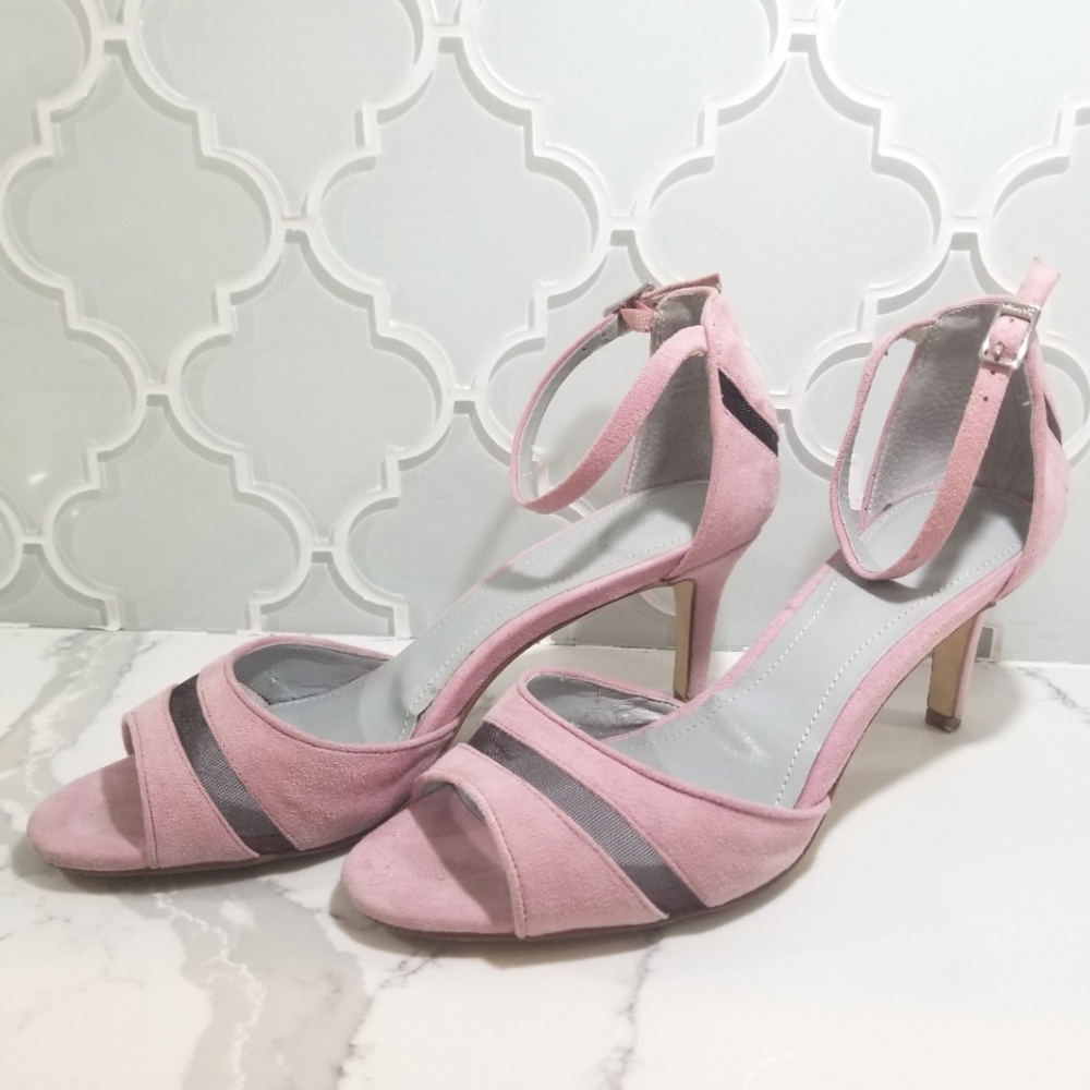 Calvin Klein Kaitlyn K Pink Suede Sandals